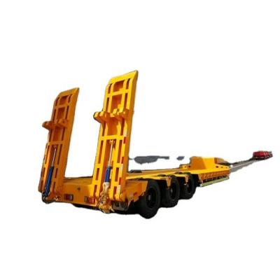 China Truck Trailer SINOTRUK Skeleton Gooseneck Semi Trailer Low Bed Trailer for sale