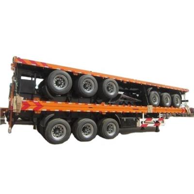 China Truck Trailer SINOTRUK Brand 3 Axles Flat Bed Semi Trailer With Low Price for sale