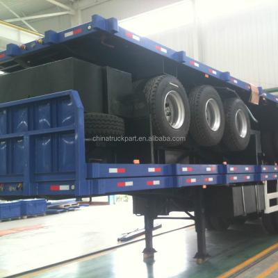 China Flatbed Semi Truck Trailer SINOTRUK 3 Axle 40ft Trailer Container Semi Trailer for sale