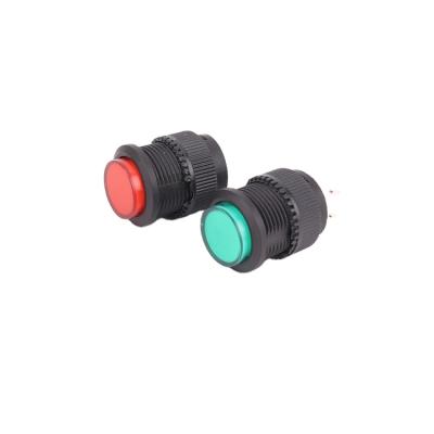 China (TOP) R16-503 24 Volt OFF- l6 Momentary Self-Latching Bicolor Led 16MM Push Button Switch for sale