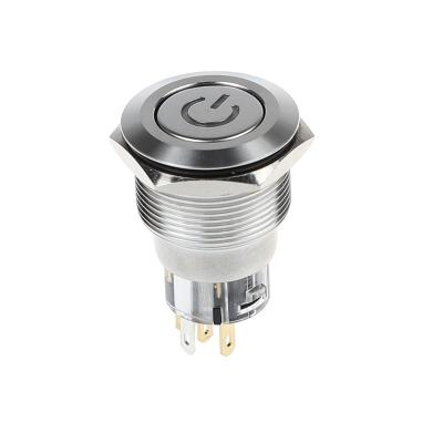 China 22mm Round Ip67 Metal Waterproof Push Button Momentary Or Individual Latching Push Button Switches 22mm Metal Push Button Switch for sale