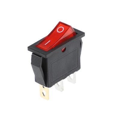 China Industrial Control KCD3-102N 3PIN 2 SPST Position Rocker Switch Illuminate Mini Electronic Switch for sale