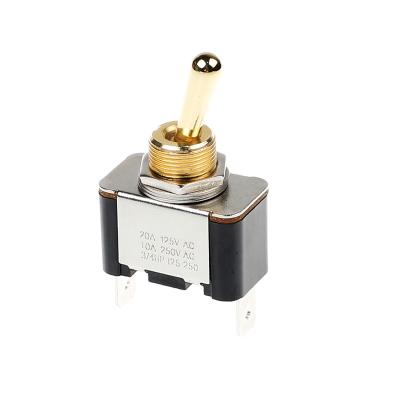 China ON-OFF Gold Plated 2 Position 2pin ON OFF AC250V 10A 125V 20A Heavy Duty Medium Rocker To Pull Stainless Steel Inverter for sale