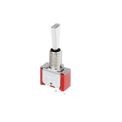 China Small 2 Pin 125V 5A AC250V 2A Miniature Red Metal ON/OFF Position 2 Rocker ON/OFF Switch for sale