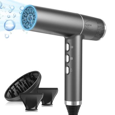 China R-2001 2000W Ionic Ultra-fast Strong Wind Constant Temperature Household Special Design Quick Dryer with 3 Nozzles Portable Hair Dryer for sale