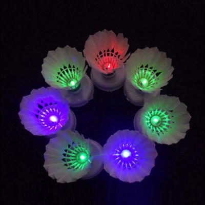 China DunRun High Stability High Quality Led Badminton Shuttlecock Shining Duck Feather Shuttlecock /LED Badminton Shuttlecock for sale