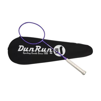 China Playing Custom Professional Carbon Fiber DunRun Logo Pattern Outdoor Indoor Noise Sports No Common Badminton Racket for sale