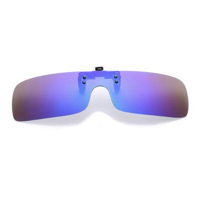 China High Quality Flip Up TAC UV400 Rimless Rectangle Anti-Blue Glass Polarized Clip On Sunglasses for sale