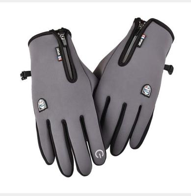 China Wholesale Outdoor Sport Waterproof Windproof Glove Touch Screen Neoprene Gray Fabric With Touch Screen Fingers Outdoor Sport Diving Protective Glove for sale