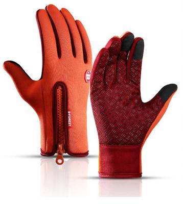 China Wholesale Outdoor Sport Waterproof Windproof Glove Touch Screen Neoprene Orange Cloth With Touch Screen Fingers Outdoor Sport Diving Protective Glove for sale