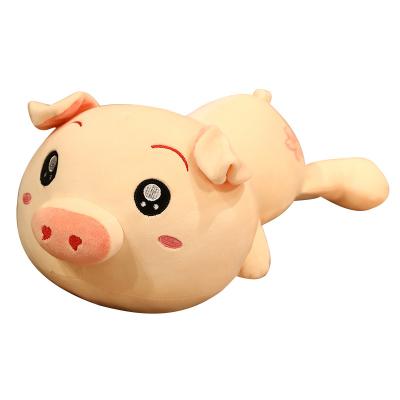 China Eco-friendly Cute Stuffed Animal Pig Pink Push Plush Pig Shaped Pillow Soft Plush Toy Pig Shaped Pillow for sale