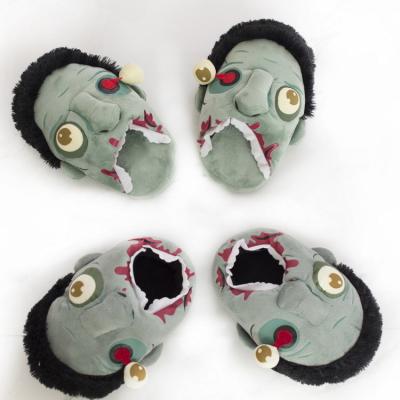 China Funny Zombie Halloween Design Warm Slippers Gift Eco - Friendly Material for sale