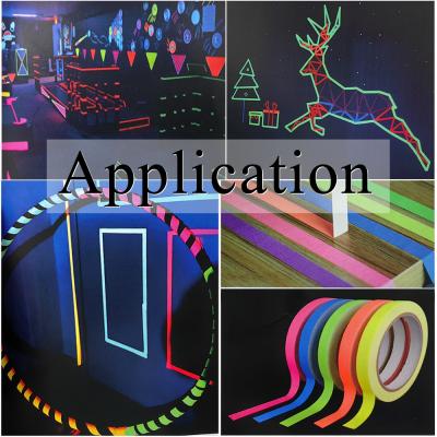 Κίνα 7 Colors Neon Gaffer Cloth Tape Fluorescent UV Blacklight For UV Party προς πώληση