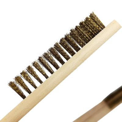 China 205cm Electronic Component Cleaning Steel Wire Brush Copper Plated Steel Brush for sale