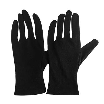 China Black 100% Cotton Gloves Ceremony Breathable Moisturizing Absorbent Uniforms gloves for sale