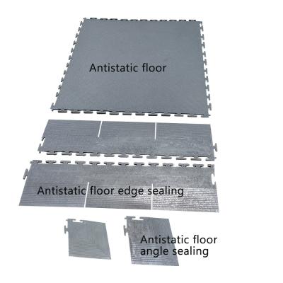 Chine 600x600mm Removable ESD Anti Static Interlocking PVC Vinyl Floor Material For Hospital / Cleanroom à vendre