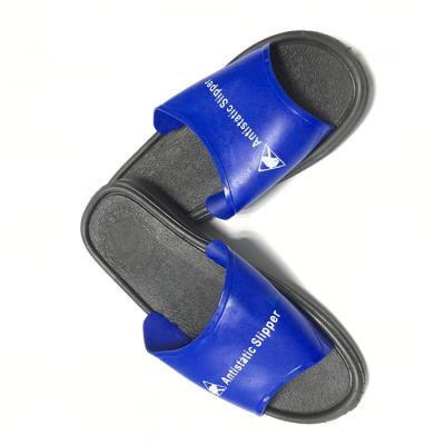 China Wasbare pvc-Pantoffel Economische ESD de Kleuren Blauwe Hogere W/Black Zool van Veiligheidsschoenen Te koop