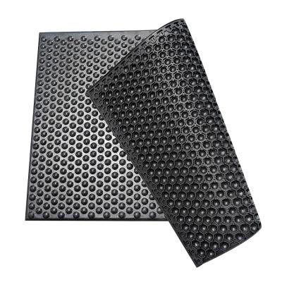 China Black Rubber ESD Antistatic Cone Pattern Anti Fatigue Mat For Cleanrooms Semiconductor Workshops for sale