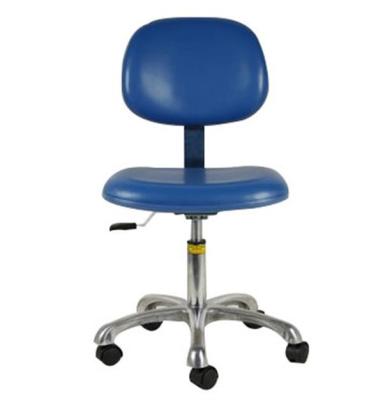 China Industrial Comfortable ESD Safe Chairs PU Leather Color Black Or Blue Arm Rest Optional for sale