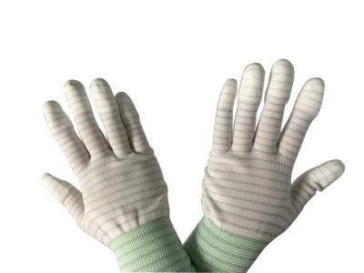 Chine Le PVC de paume a pointillé le type nylon rayé enduit d'anti de main de gants dessus statique d'unité centrale à vendre