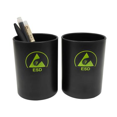 China Black ESD Antistatic Plastic Pen Holder ESD Desk Organizer for Cleanroom Purification Workshop for sale