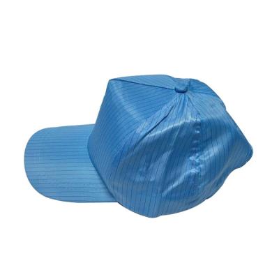 China Cleanroom Anti Static 99% Polyester 1% Carbon Fiber ESD Cap SGS for sale