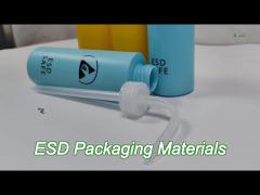 yellow print hdpe plastic esd antistatic safe dispensing bottle industrial use