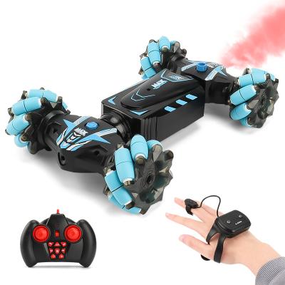 China Ignition 4Wd RC Car Stunt Drift Car Radio RC Cars Toys Gesture Sensing Spray Twisting Remote Control Toys For Kids Boys Adults for sale