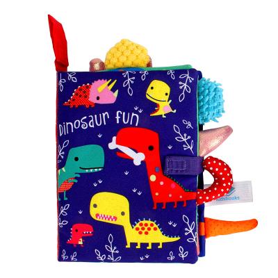 China Ten Design Baby Touch 3D Cloth Book Related Animal Sensory Stimulation Newborn Early Childhood Tails Educational Toys for sale