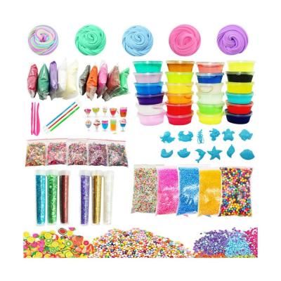 China DIY Educational Toys Amazon Hot Sale 24 Color Crystal Mud Material Accessories For Kids Mud Making Kit for sale