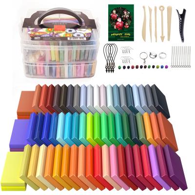 China 60 Colors 28g Reusable Handmade Non-Toxic Soft Craft Clay Set Polymer Clay DIY Kit Tools Molds For Kids Children for sale