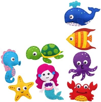 China Toy Hand-Sewn Toys Sea Animal Educational Sewing Kit Diy Felt Cloth Creative Toy Handmade Educational Set for sale