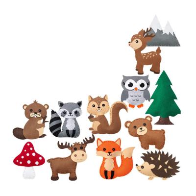 China Forest Felt Sewing Animal Toy Set Early Education Children's Educational Toy DIY for sale