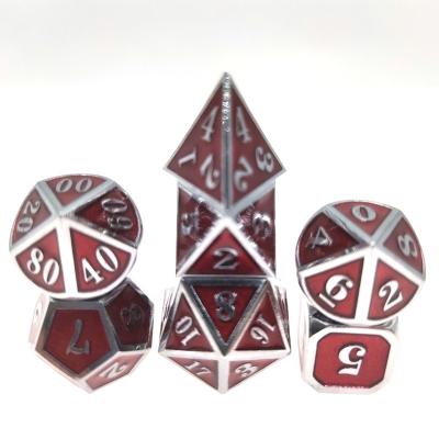 China DND RPG Dungeons and Dragons Mini Style MTG DND RPG Metal Solid Multi Sided Hollow Dies For Game for sale