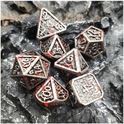 China Scales on New 2021 Cool New DND Die Sets Dungeons and Dragons D4 D6 D8 D10 D% D12 D20 7PCS MTG RPG Board Game Metal Polyhedral Dies for sale