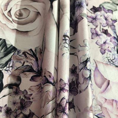 China 2021 Hot Selling Custom Cotton Woven Digital Printed Shirt Fabric Viable For Dress for sale