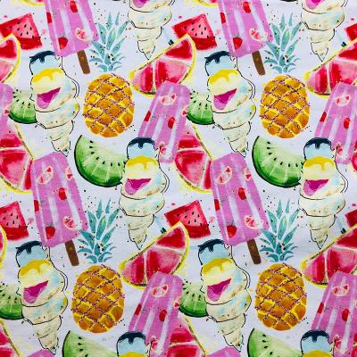 China Custom Stretch Digital Printing Fabric 95 Cotton 5 Spandex Cotton Fabric For Children's Clothing for sale