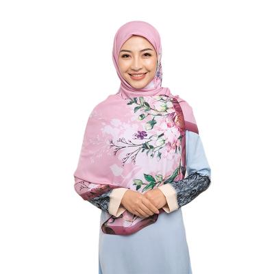 China Daily life custom muslim women shawl 180*70 digital printed 100% polyester hijab scarf long for muslin women for sale