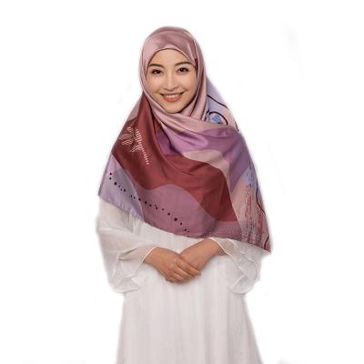 China Hot Selling Fashion Daily Life Floral Print New Style Custom Hijab Square Scarf Muslim Hijab For Malaysia Women for sale