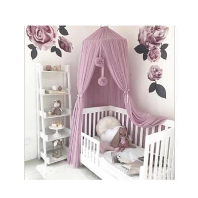 China Baby Bed Canopy Curtain Folded Hanging Dome Mosquito Net Cover Princess Mosquito Net for sale