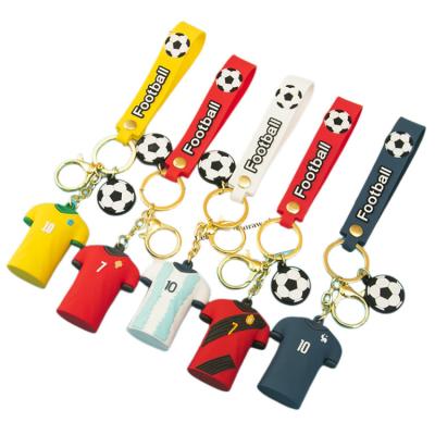 China Hot Selling Key Chain Key Chain Clothing Key Chain Key Chain Pendant Soft Glue PVC Tank Top Football Souvenir Gifts Small Key Chain Customization for sale