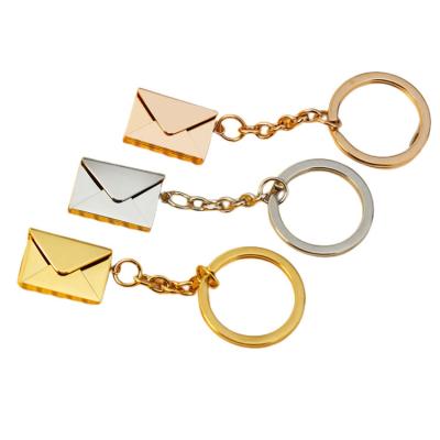 China Custom Logo Keychains Valentine's Day Gift Three Color LOVE Wrap Stainless Steel Jewelry Pendant Metal Key Chains Souvenir Gifts Promotion Key Chains for sale