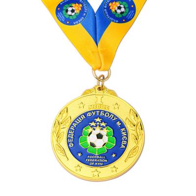 China Manufacturer Working Custom Marathon Sports Gold Silver Soft Enamel Basketball Rugby Rugby Football Medals for sale