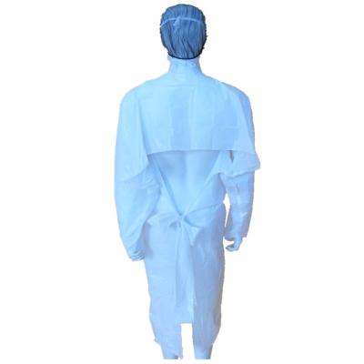 China Sterile Disposable Plastic Anti-dust Isolation CPE Surgical Gown for sale