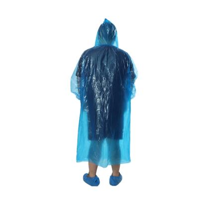 China Waterproof Disposable Foldable PE Disposable Rain Coat Rain Poncho Raincoat With Hood And Printing Logo for sale