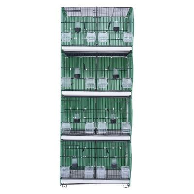 China Excellent Small Group Bird Flight Cage Stocked Stackable Bird Breeding Cages With Tray for sale