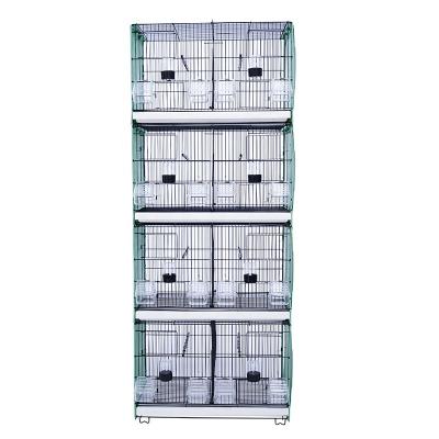 China Durable Separated Stackable Grid Pigeon Cage Stored Multiple Breeding Bird Cages for sale