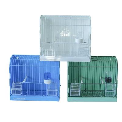 China Viable Collapsible Bird Parrot Cage Cages Ornamental Bird Cages With Food Box for sale