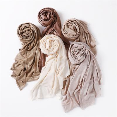 China Square Textured Muslim Women Knitting Jacquard Hijab Style Ribbed Tank Top Hijab Head Scarf Cotton Viscous Scarf for sale