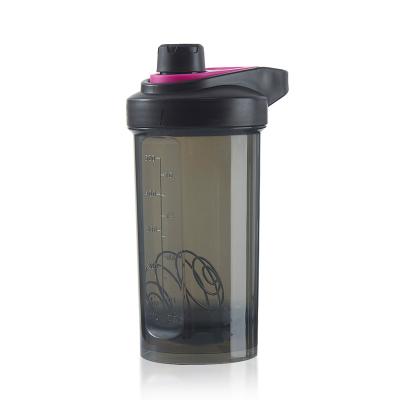 China Sustainable Custom Logo Gym Sports Plastic Water Bottle With Shaker Ball for sale